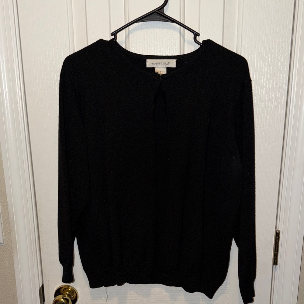August Silk Classic Black Sweater
